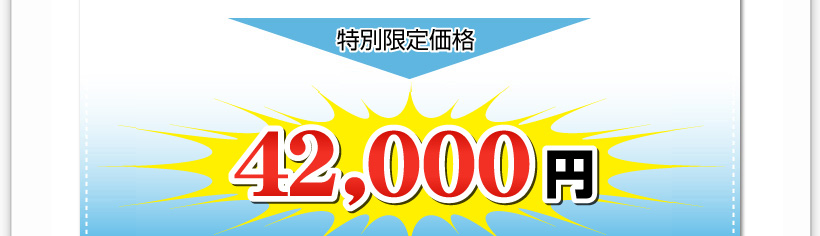 通常販売価格100,000円→特別価格